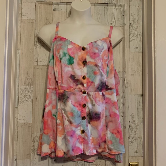 NWT torrid size 4 watercolor tank - Picture 6 of 10